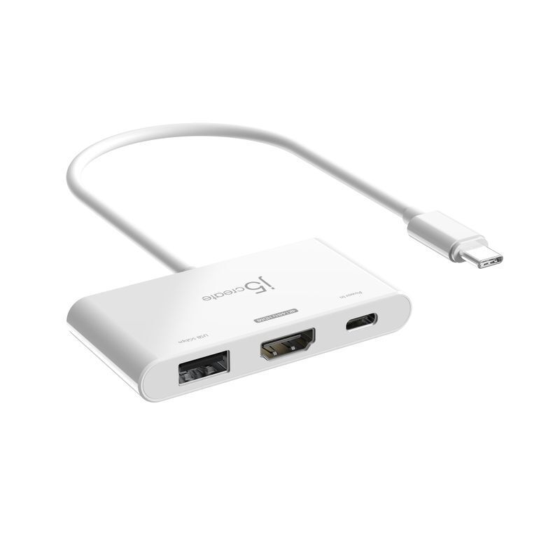 Хаб USB-C на HDMI/USB-A/USB-C, белый фото1