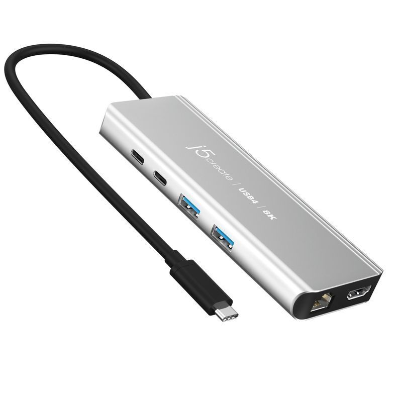 Хаб USB-C 6-в-1 (HDMI/PD/USB-A/USB-C/LAN), алюминий фото1