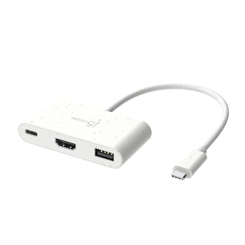 Хаб USB-C 3-в-1 (хаб/HDMI/PD), белый фото1