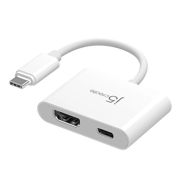 Хаб USB-C 2-в-1 (HDMI/PD), белый фото1