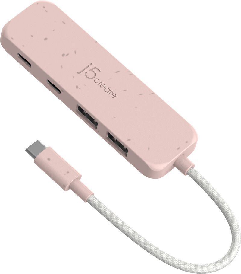 Хаб USB 3,2, 10Gbps, USB-С на 2 USB-A/2 USB-С, красный фото1