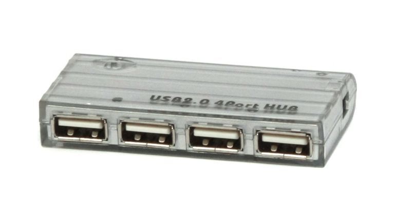 Хаб USB 2.0, 4 порти, з блоком живлення VE410 фото1