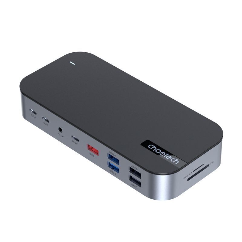 Док станция USB-C 15-в-1 (HDMI / PD / картридер / LAN / USB-A / USB-C аудио), алюминий фото1