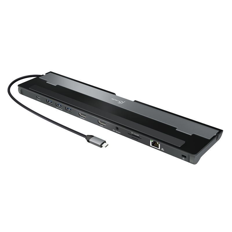 Док станция USB-C 10-в-1 (HDMI/PD/USB-A/USB-C/LAN/картридер/аудио) JCD542-N фото1
