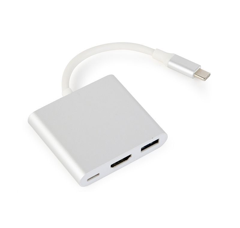 Адаптер-перехідник USB-C на HDMI/USB 3.0/USB-C A-CM-HDMIF-02-SV фото1