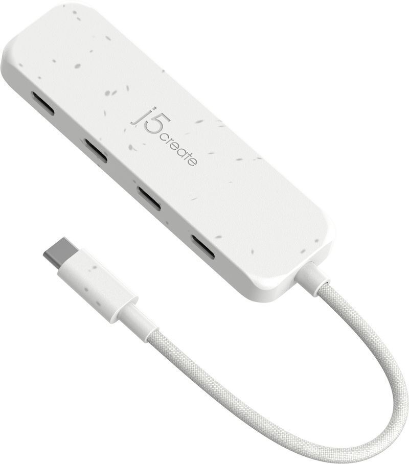 Хаб USB 3.2, 10Gbps, USB-С на 4 USB-С, JCH345EW-N белый фото1
