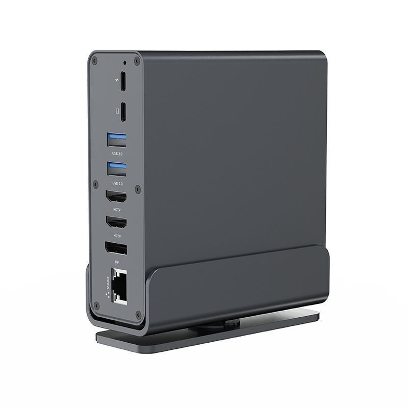 Хаб USB-C 15-в-1 (USB-хаб + HDMI/DP/PD/картридер/LAN/3.5-мм аудио), серый фото1