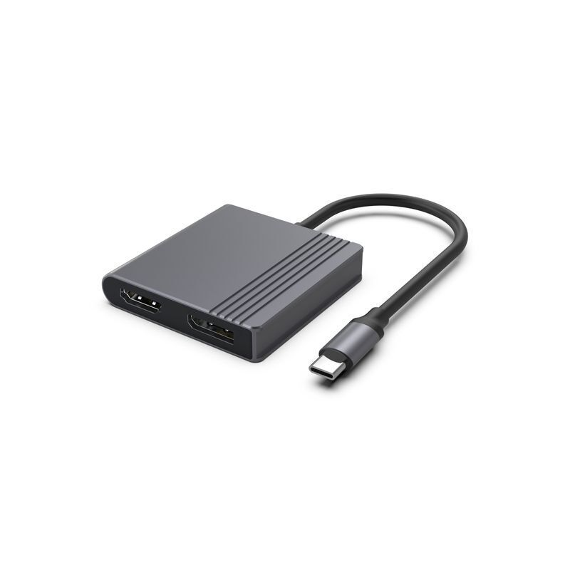 Док станція USB-C 2-в-1 (HDMI/DP), сірий фото1