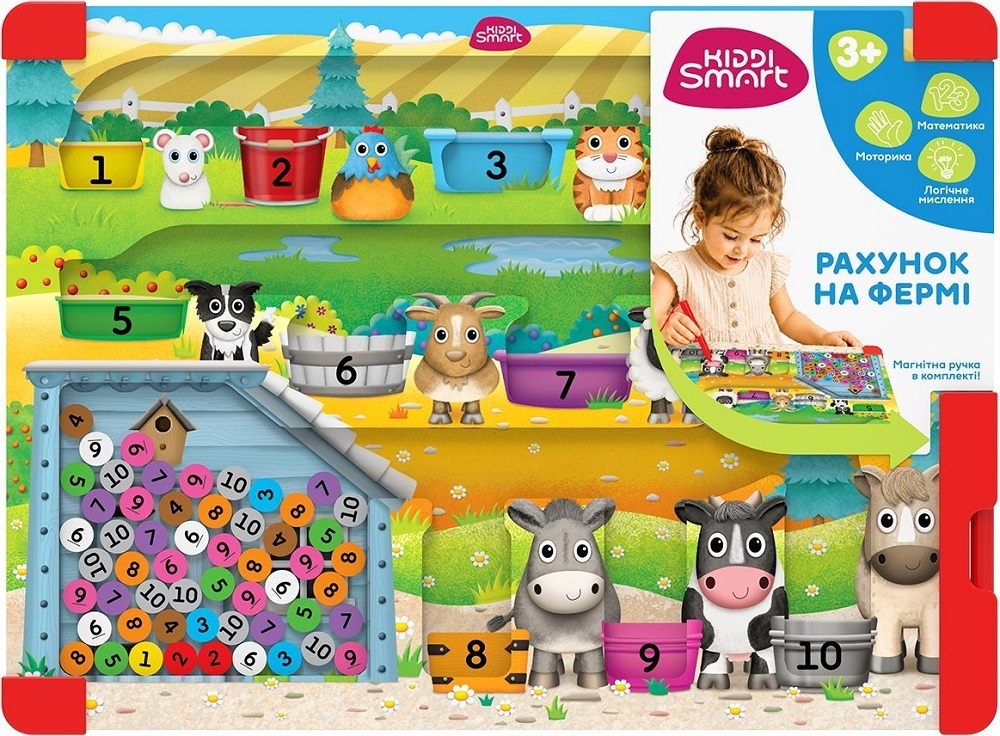 Развивающая игра Kiddi Smart Сортер. Счет на ферме (KIDDI SMART) (162187) фото1