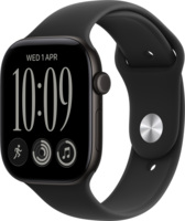 Смарт-годинник Apple Watch Series 12 GPS 46mm Black Aluminium Case with Black Sport Band - M/L