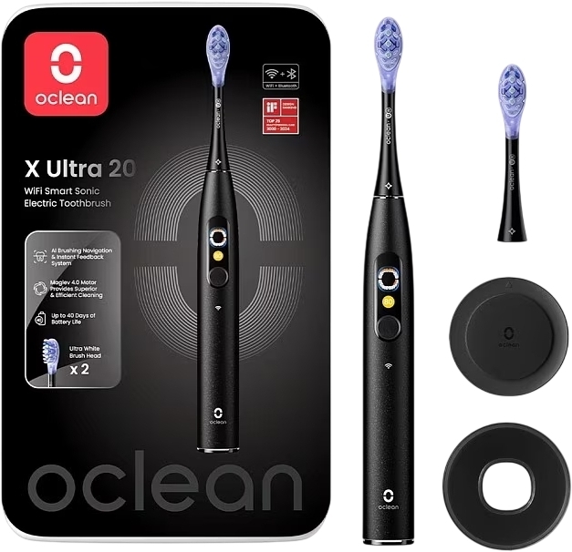 Электрическая зубная щетка Oclean X Ultra 20 Electric Toothbrush Black (6970810557121) фото1