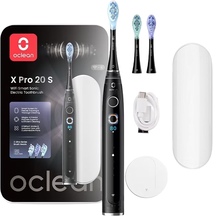 Электрическая зубная щетка Oclean X Pro 20 Set Black (6970810556964) фото1