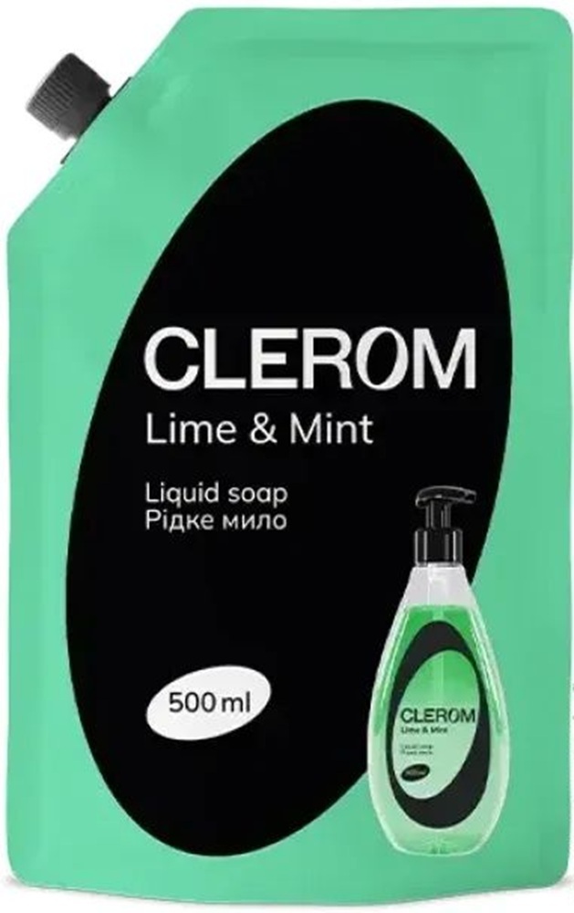 Жидкое мыло Clerom Lime and mint 500 мл дой-пак