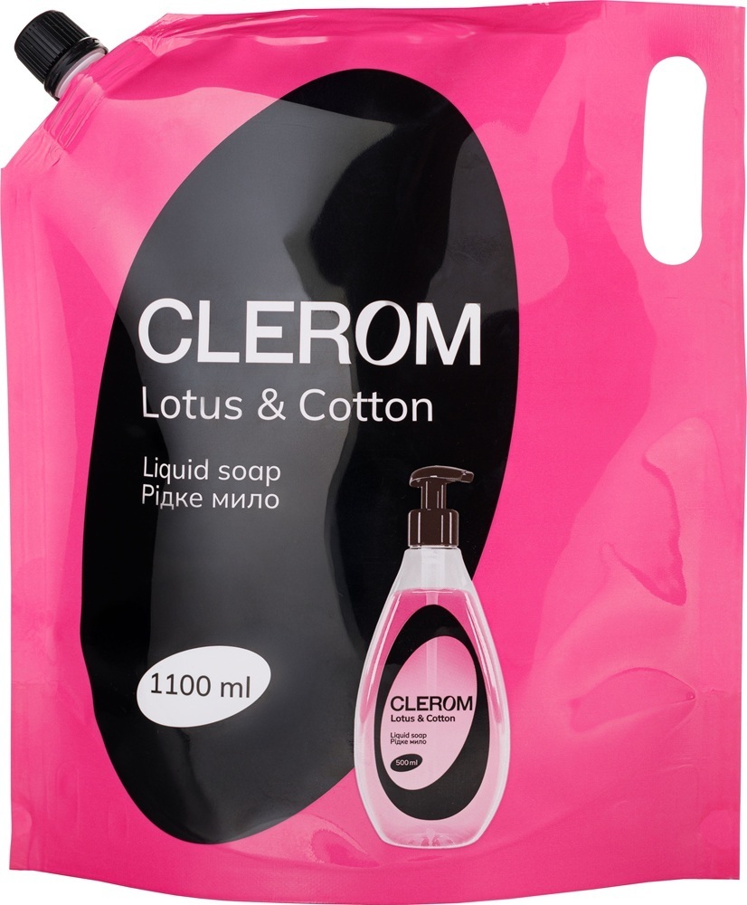 Жидкое мыло Clerom Lotus and Cotton 1100 мл дой-пак