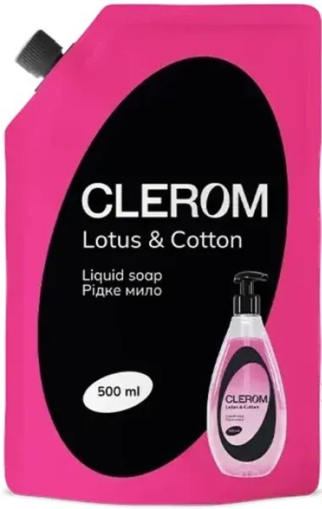 Жидкое мыло Clerom Lotus and Cotton 500 мл дой-пак