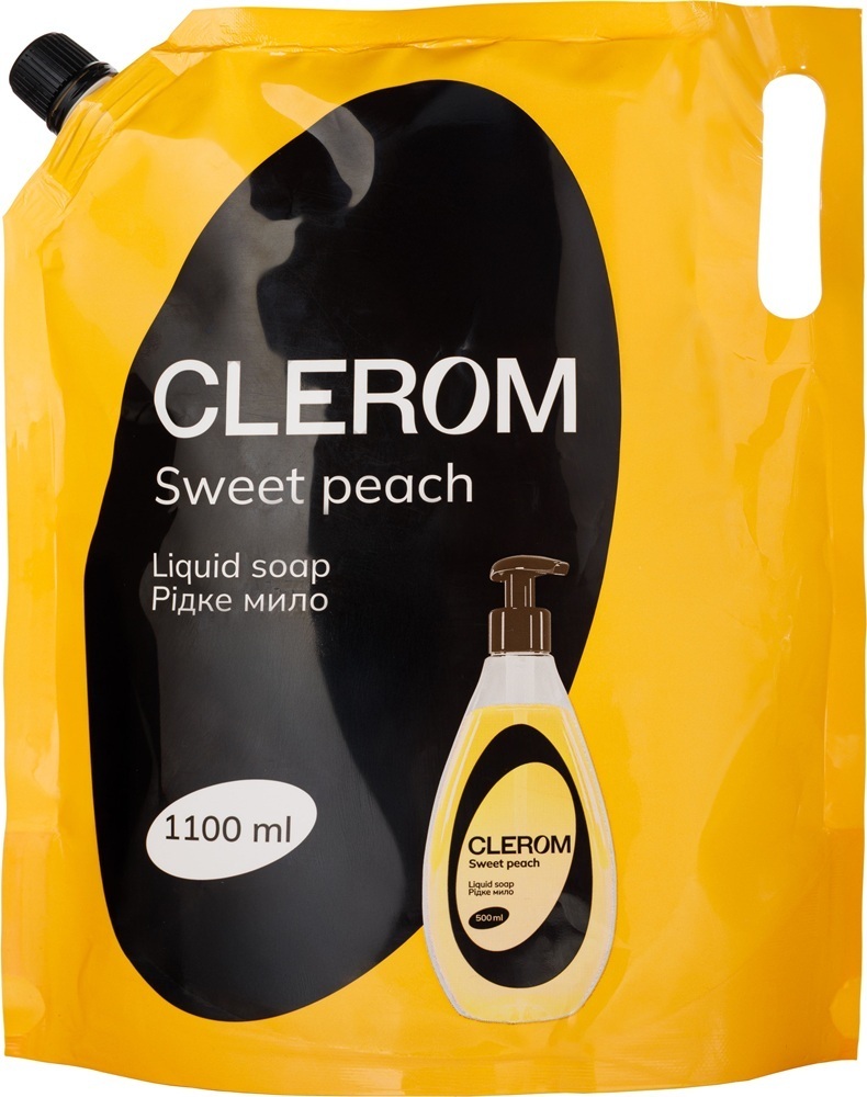 Жидкое мыло Clerom Sweet peach 1100 мл дой-пак