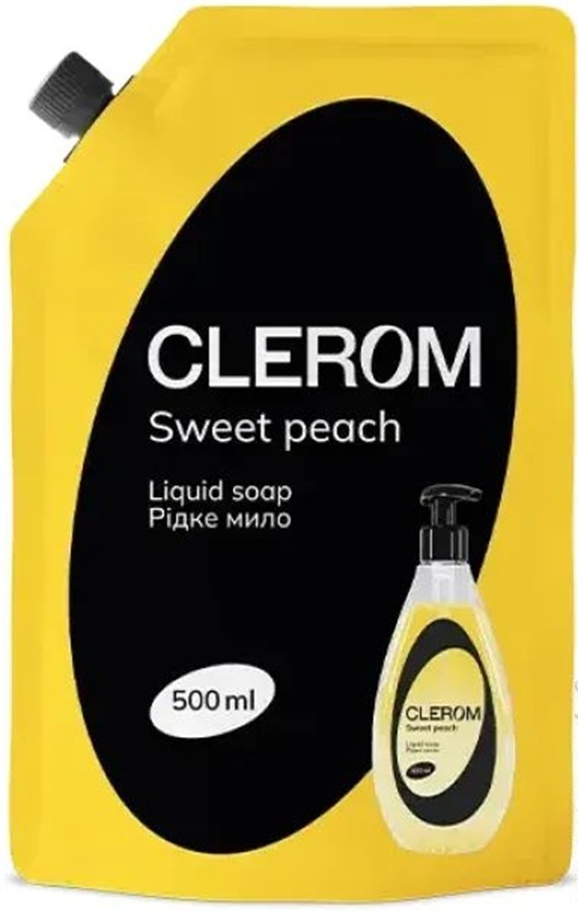 Жидкое мыло Clerom Sweet peach 500 мл дой-пак
