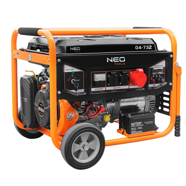 Генератор бензиновый Neo Tools 230/400В, 1/3 фазы 7.0/7.5кВт (04-732)