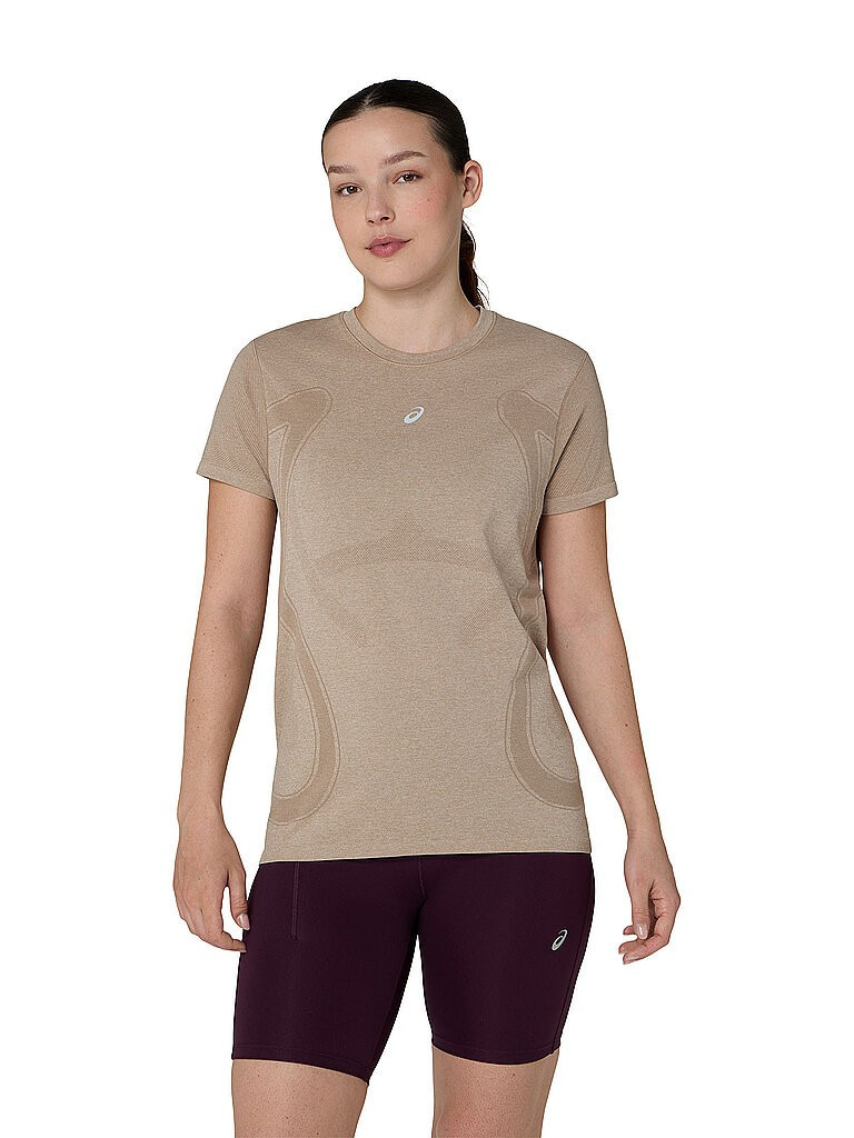 Футболка женская Asics Road SeamleSS SS 2012D292-200 M бежевая фото1