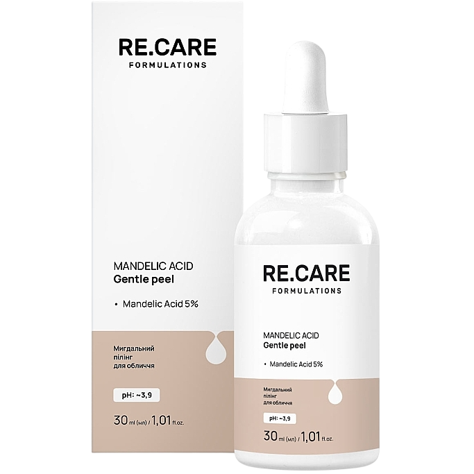 Миндальный пилинг для лица Re.Care Mandelic Acid Gentle peel 30 мл фото1