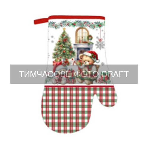 Перчатка ARDESTO Christmas Bears 18х30см, зеленый (ART05BR)