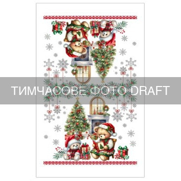 Набор полотенец для кухни ARDESTO Christmas Bears 38х63см, 2шт, зеленый (ART3863BR) фото1