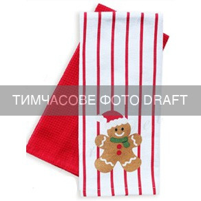 Набор полотенец для кухни ARDESTO Christmas Gingerbread 38х63см, 2шт, красный, белый (ART3863GB) фото1
