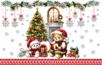 Набор салфеток ARDESTO Christmas Bears 30х45см, 2шт, зеленый (ART15BR)