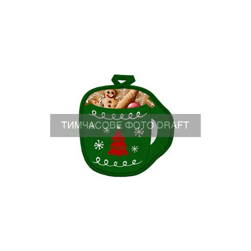 Прихватка ARDESTO Christmas Green Mug 20х20см, зеленый (ART04GM)