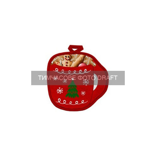 Прихватка ARDESTO Christmas Red Mug 20х20см, красный (ART04RM)