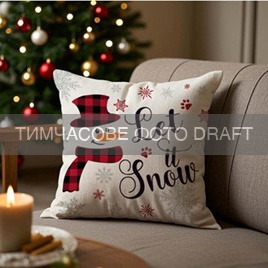 Подушка ARDESTO Christmas Snowman 45х45см, білий (ART1032SM) фото1