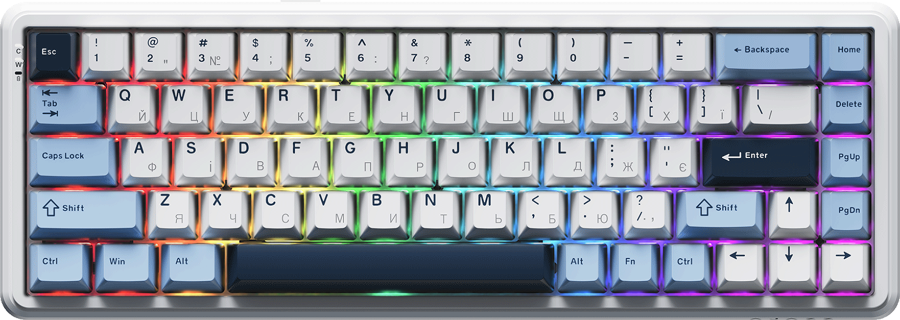 Игровая клавиатура Ajazz AK680 Max Magnetic Switches Blue-White-Dark Blue (AK680-M-BWD-AW) фото1