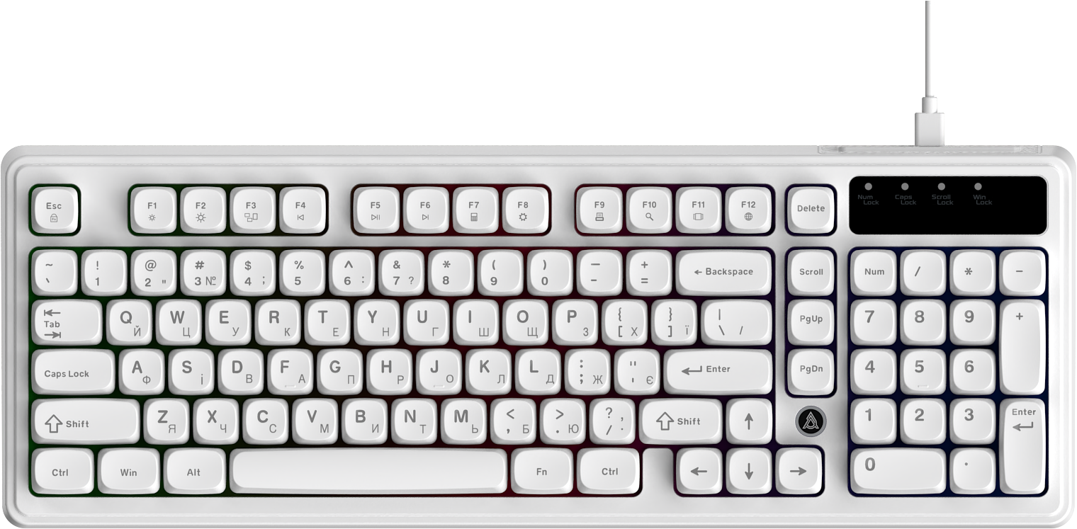 Игровая клавиатура Ajazz AF98 White (AF98-W) фото1