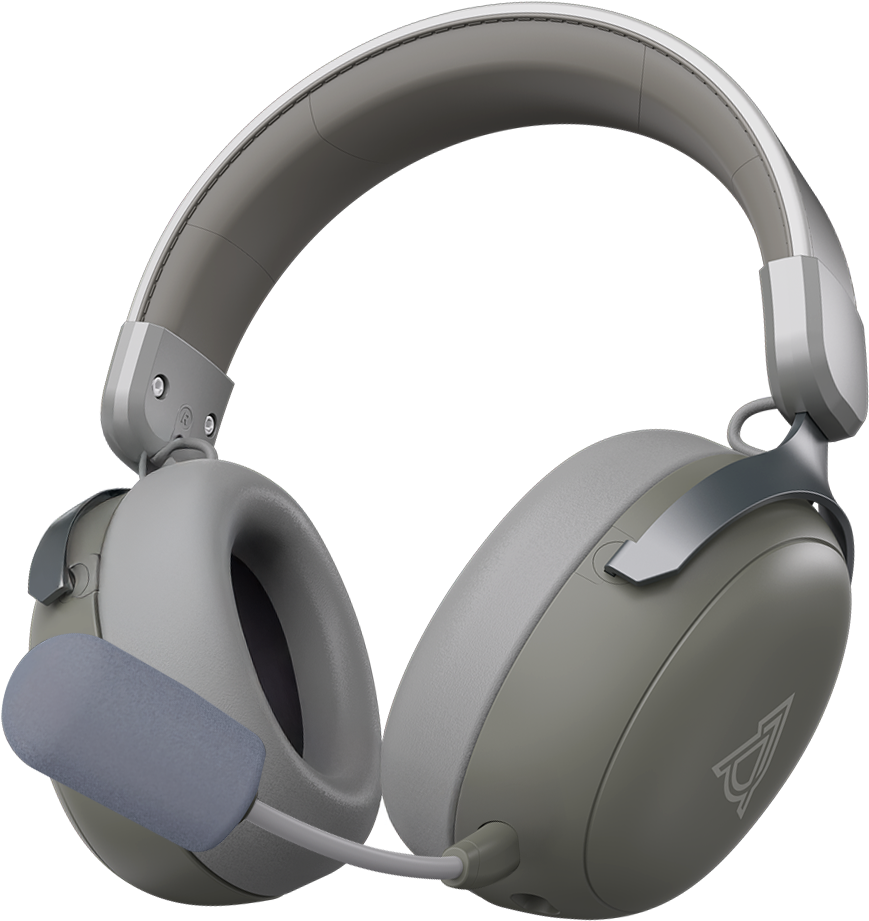 Игровая гарнитура Ajazz AHM08 Max Wireless Grey-White (AHM08-MAX-GW) фото1