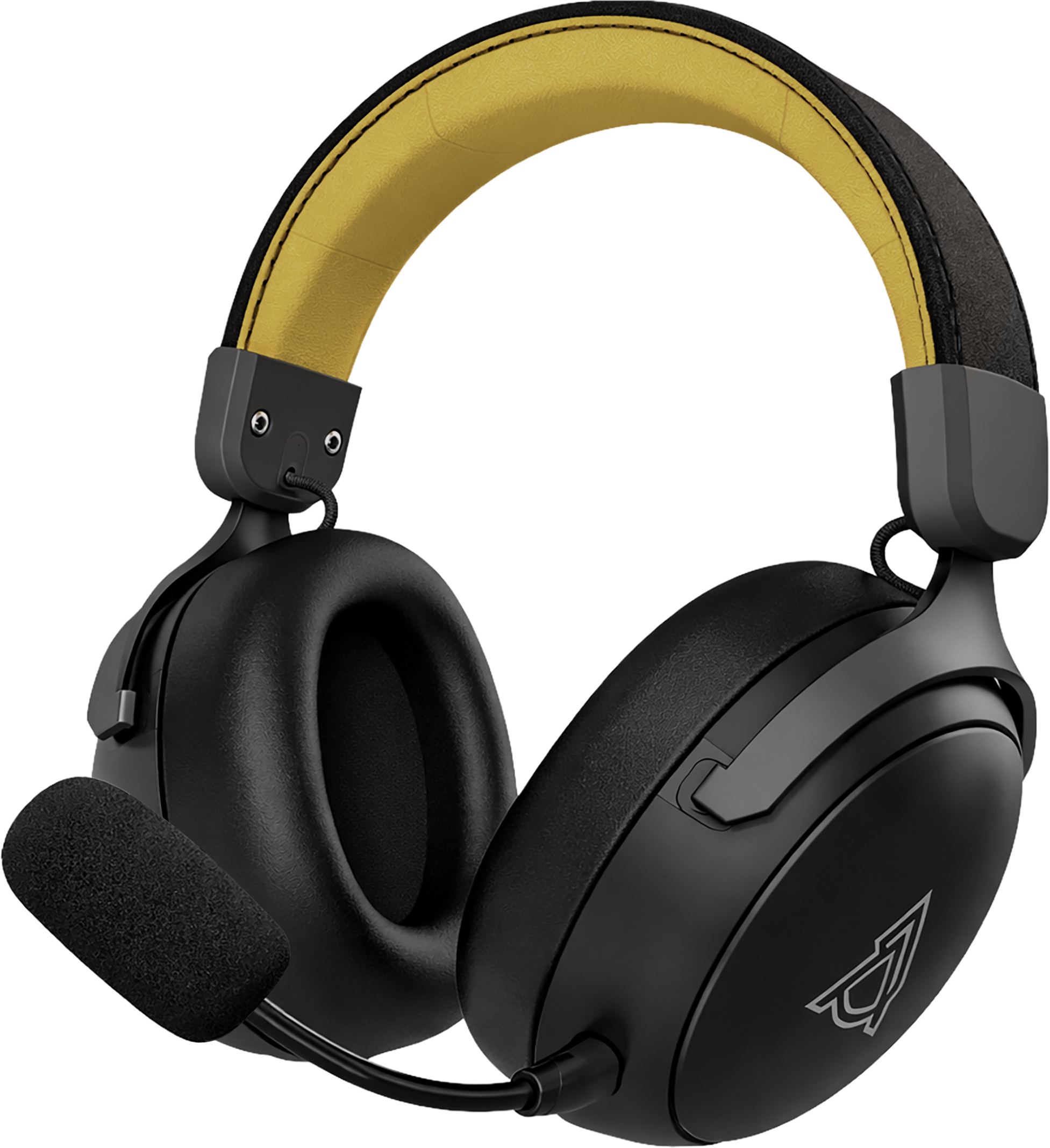Игровая гарнитура Ajazz AHM08 Max Wireless Black-Grey-Yellow (AHM08-MAX-BGY) фото1