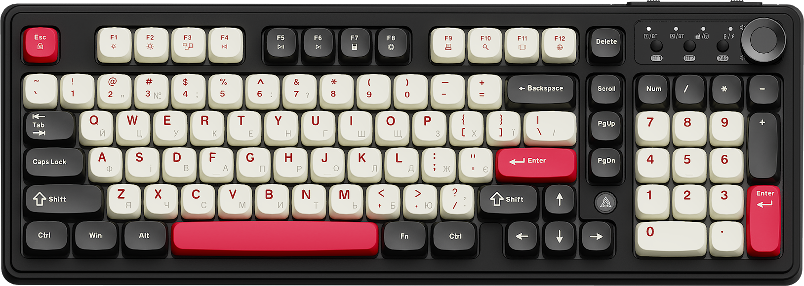 Игровая клавиатура Ajazz AF98 Plus Wireless Black-Shark-Red (AF98-PLUS-BSR) фото1