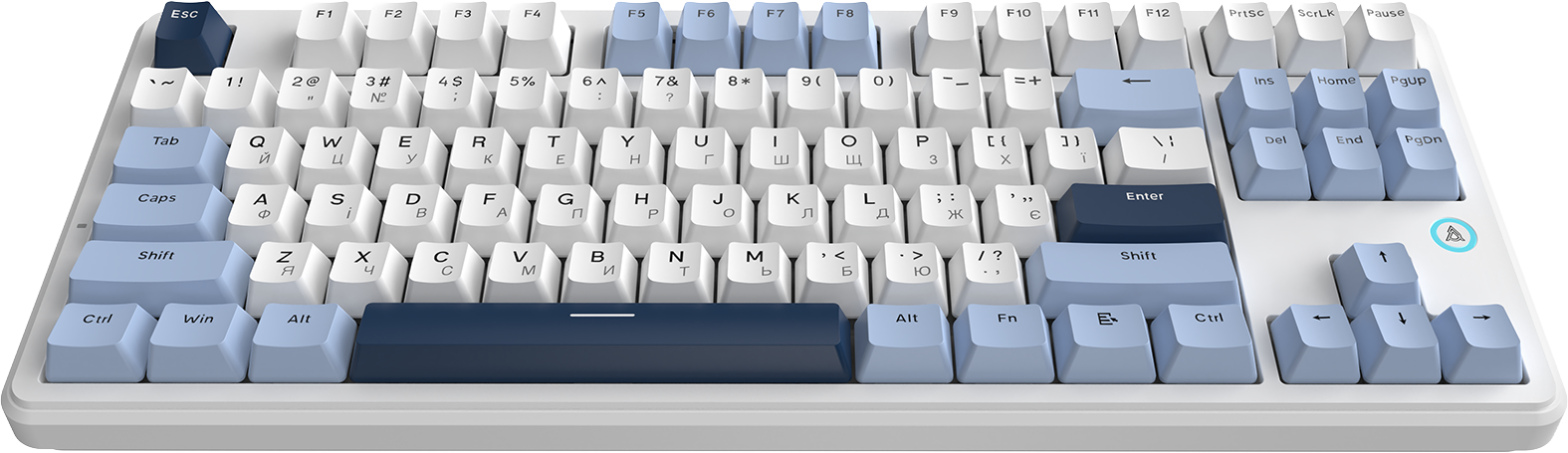 Игровая клавиатура Ajazz AK870 V2 Flying Fish Switches White (AK870-V2-FF-BWB) фото1
