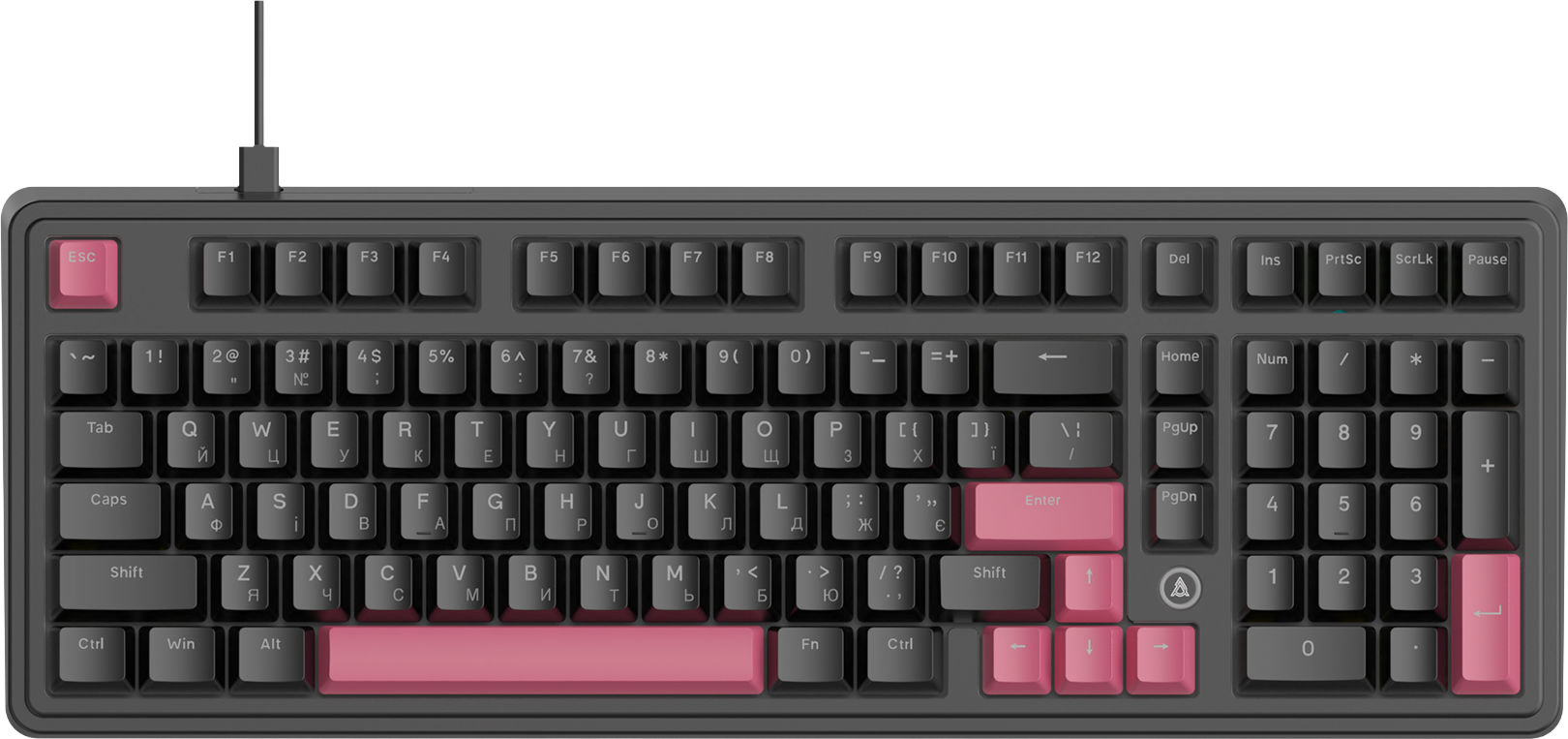 Игровая клавиатура Ajazz AK980 Red Switches Black-Red (AK980-R-BR) фото1