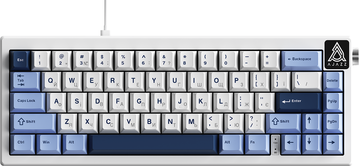 Игровая клавиатура Ajazz AK650 Sea Salt Switches Blue-White-Blue (AK650-SS-BWB) фото1