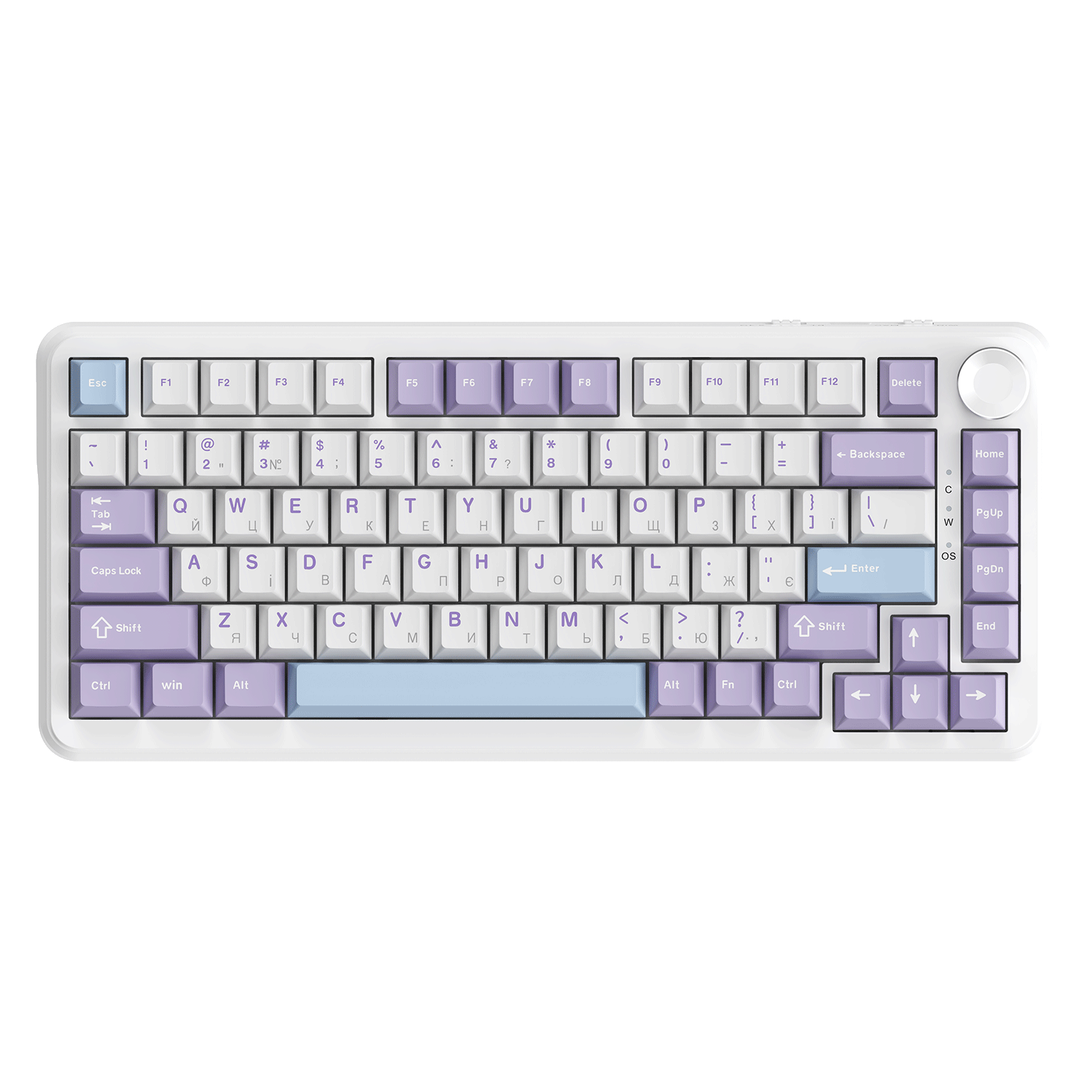 Игровая клавиатура Ajazz AK820 Max Magnetic Switches RGB Purple-White-Blue (AK820MAX-WM-PWB) фото1