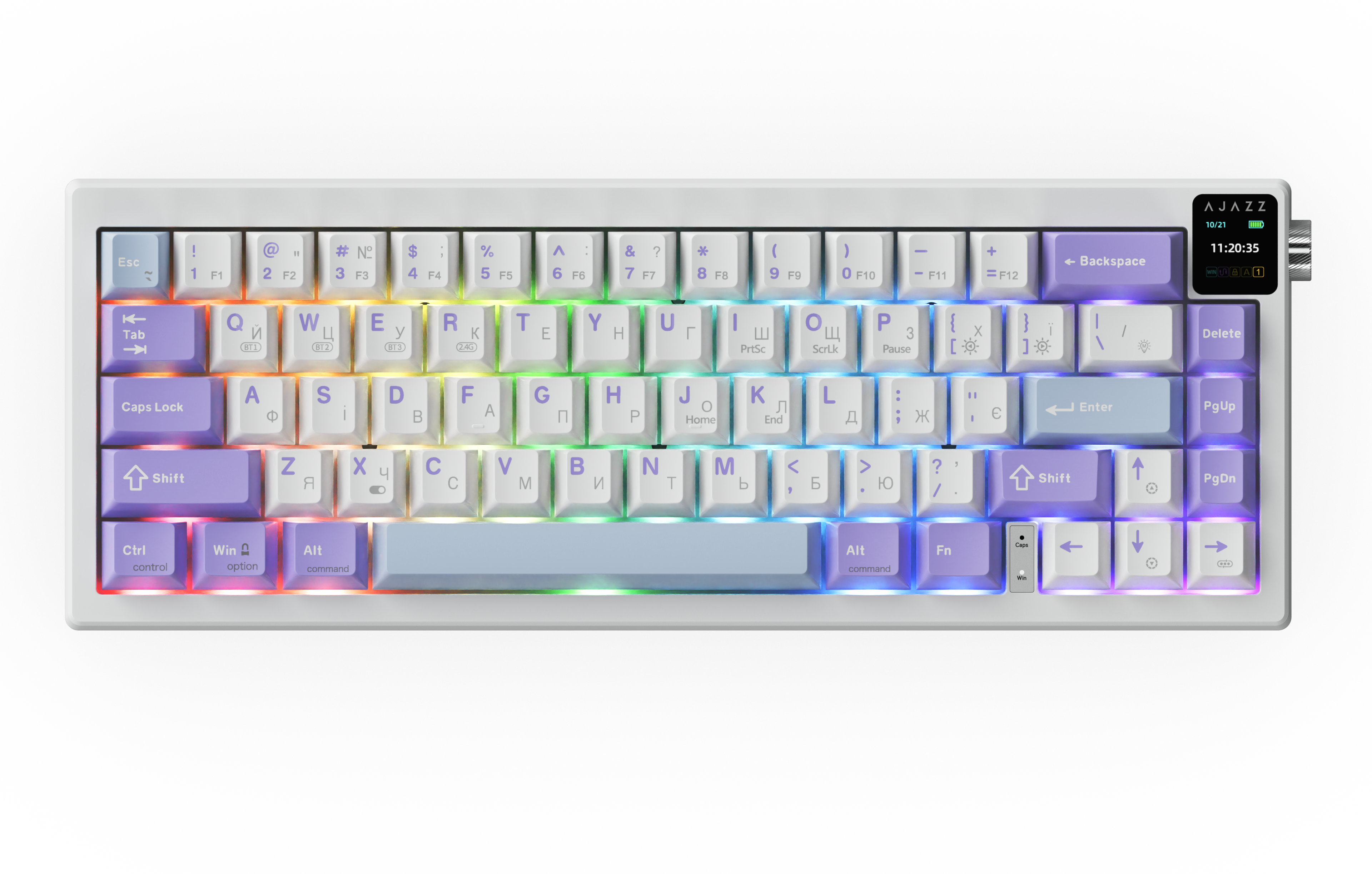 Игровая клавиатура Ajazz AK650 Flying Fish Switches Wireless RGB Purple (AK650-FF-PWB) фото1
