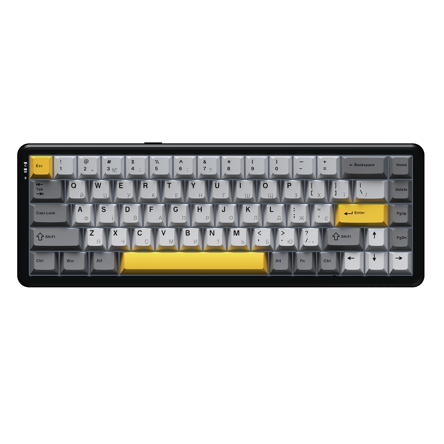 Игровая клавиатура Ajazz AK680 Max Magnetic Switches Wireless RGB Black-Grey-Yellow (AK680-M-BGY-A) фото1