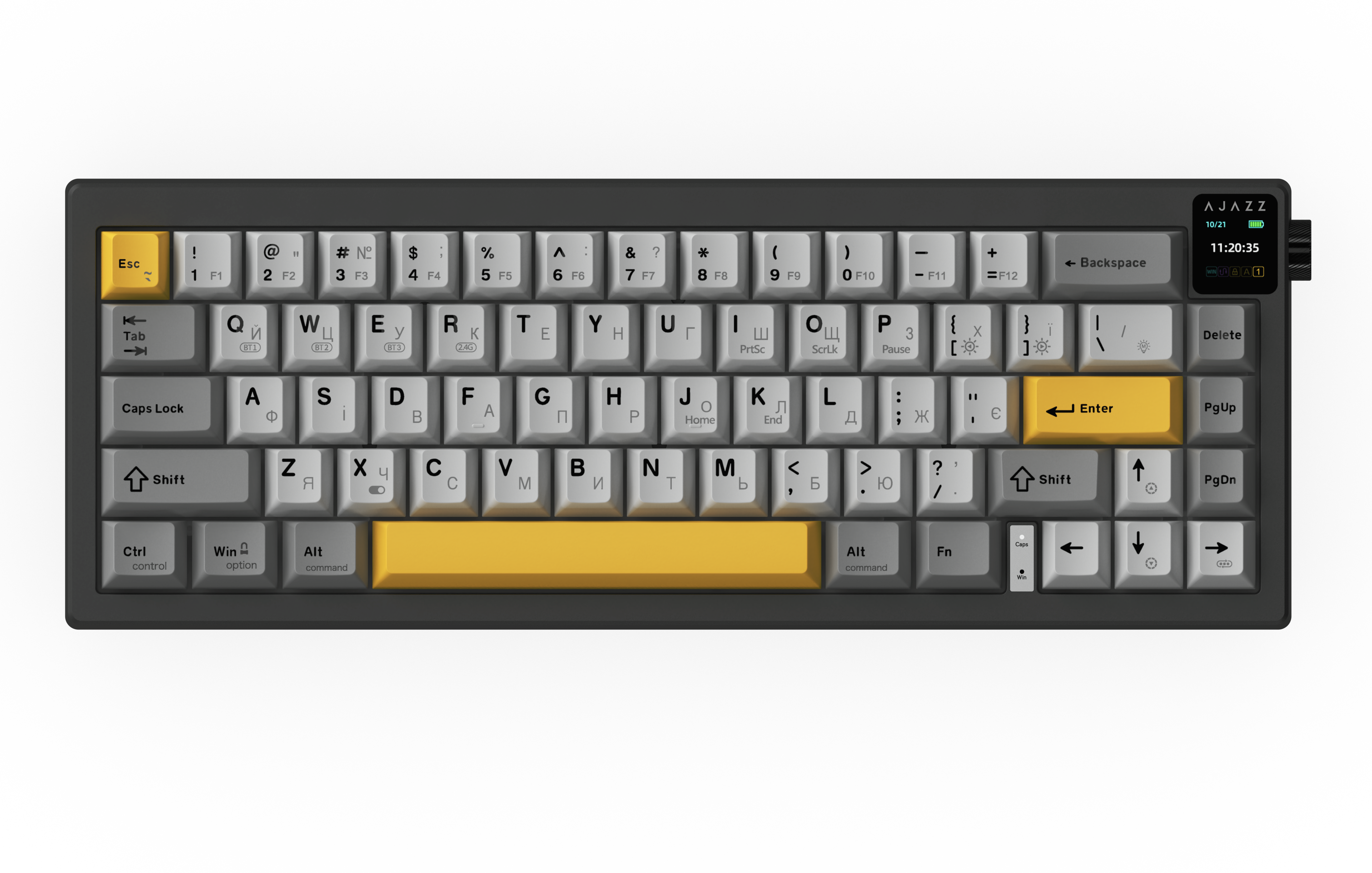 Игровая клавиатура Ajazz AK650 Flying Fish Switches Wireless RGB Black (AK650-FF-BGY) фото1