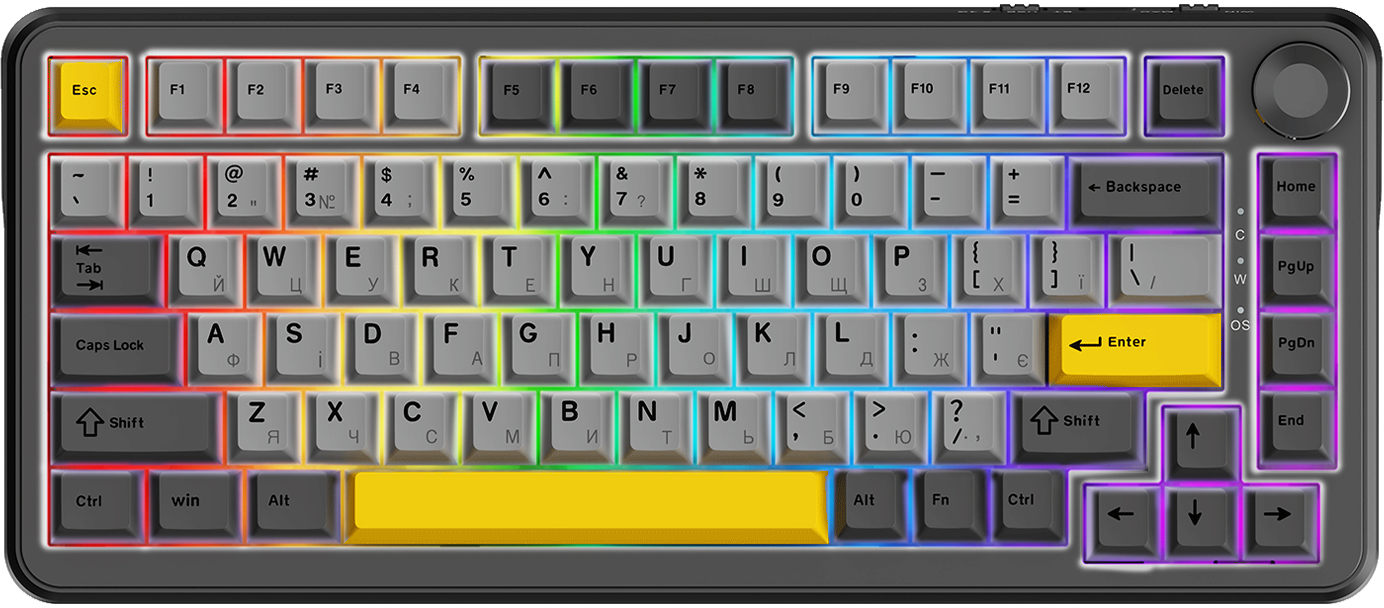 Игровая клавиатура Ajazz AK820 Max Plus Day Dream Switches Wireless Black (AK820MAX-DD-BGY) фото1