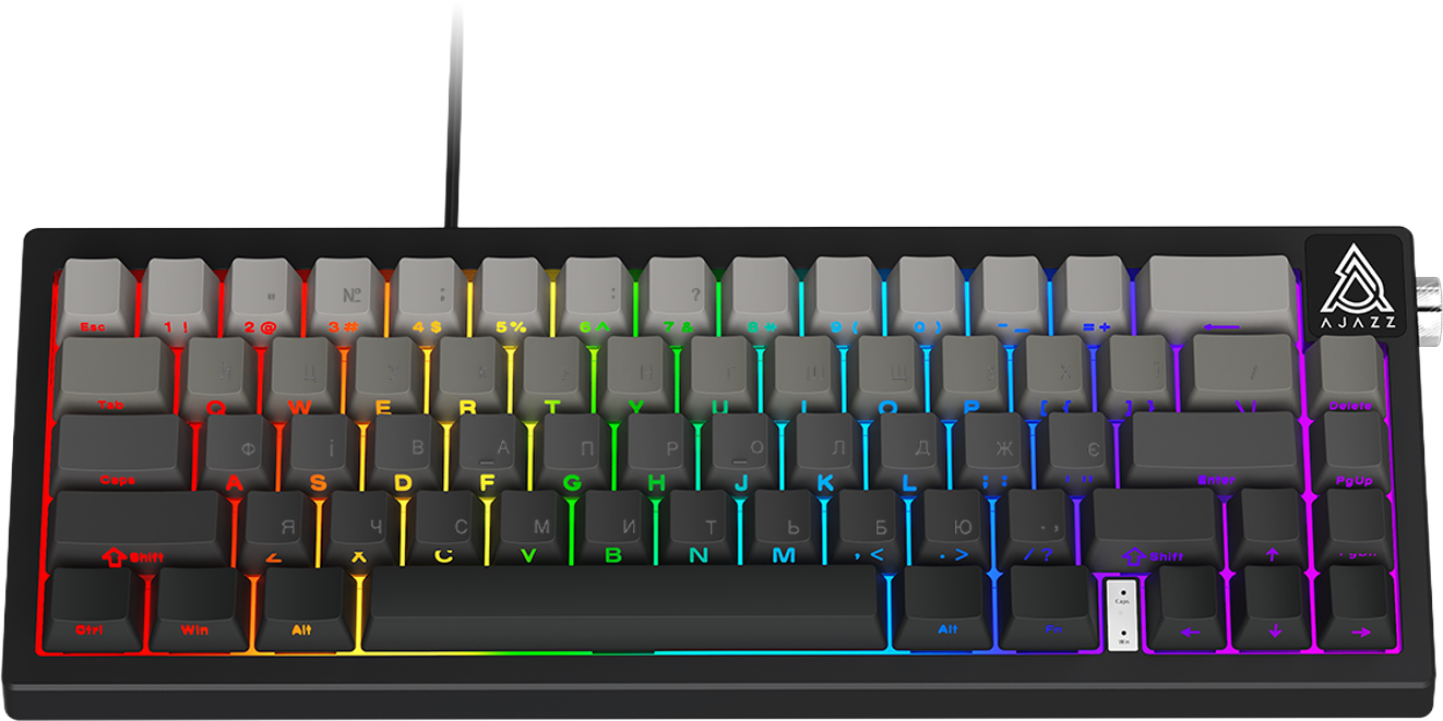 Игровая клавиатура Ajazz AK650 Day Dream Switches Gradient Black-Grey (AK650-DD-BG) фото1