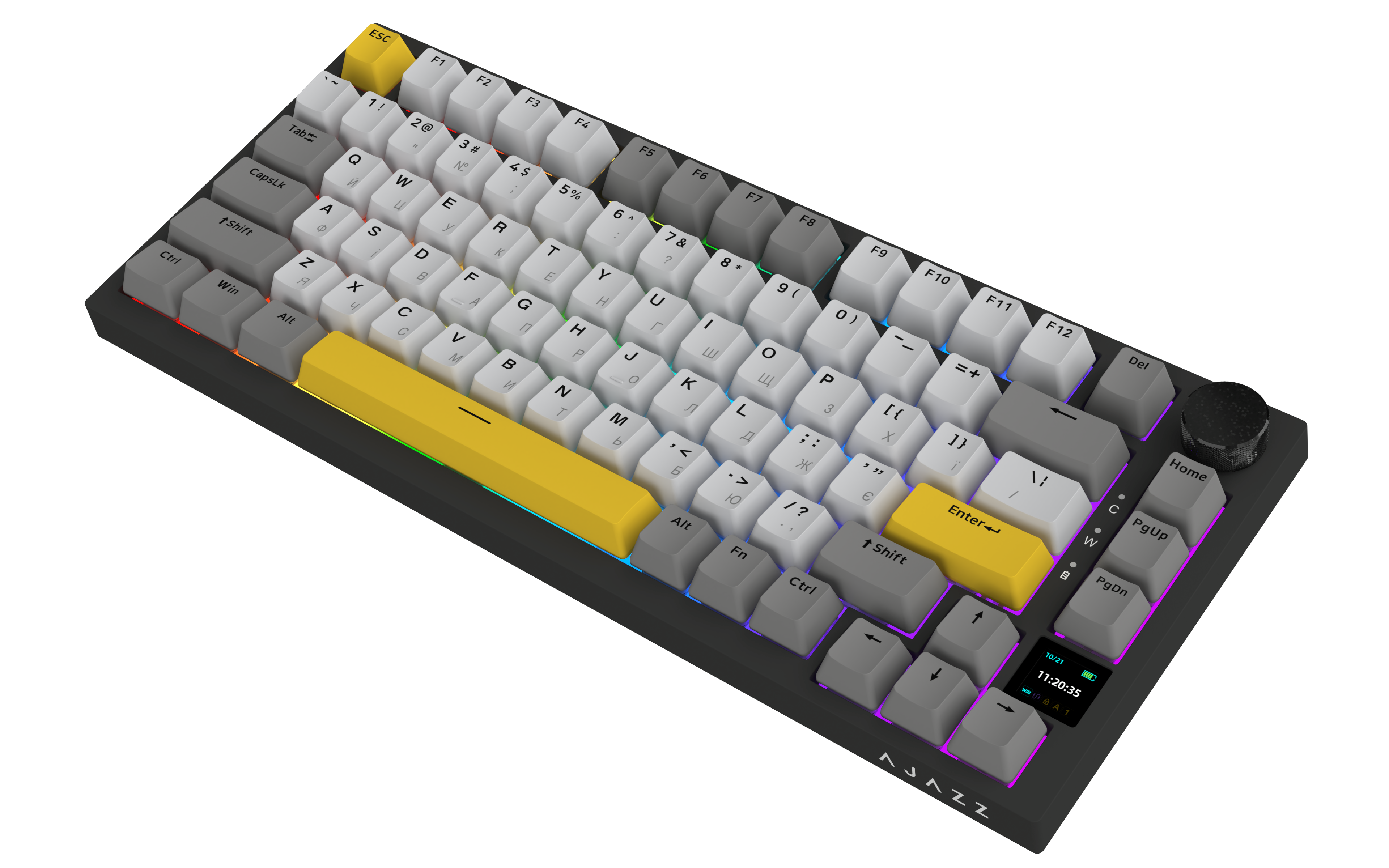 Игровая клавиатура Ajazz AK820 Pro Flying Fish Switches Wireless RGB Black (AK820PRO-FF-BGY) фото1