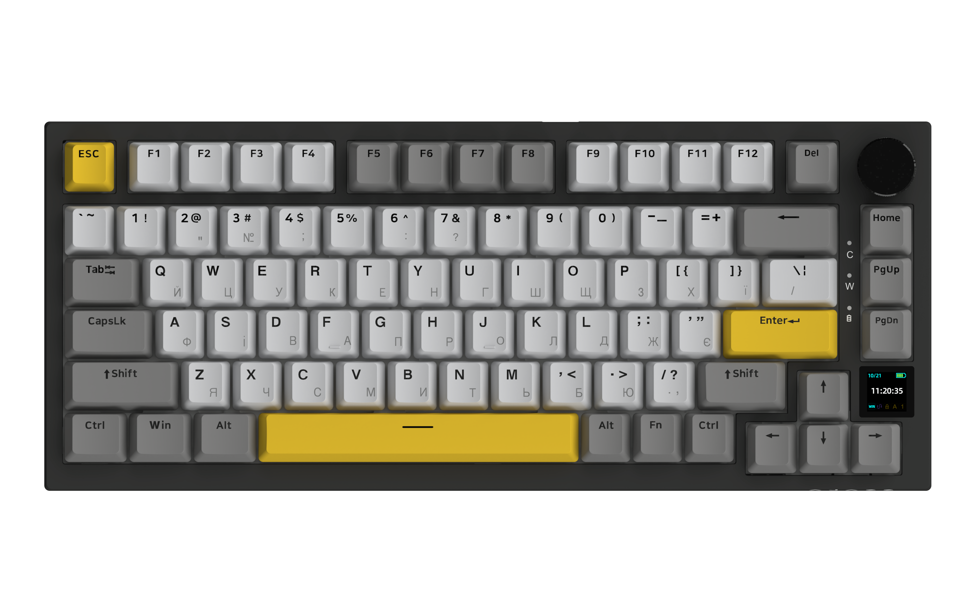 Игровая клавиатура Ajazz AK820 Pro 75% Gift Switches RGB Black (AK820PRO-G-BGY) фото1