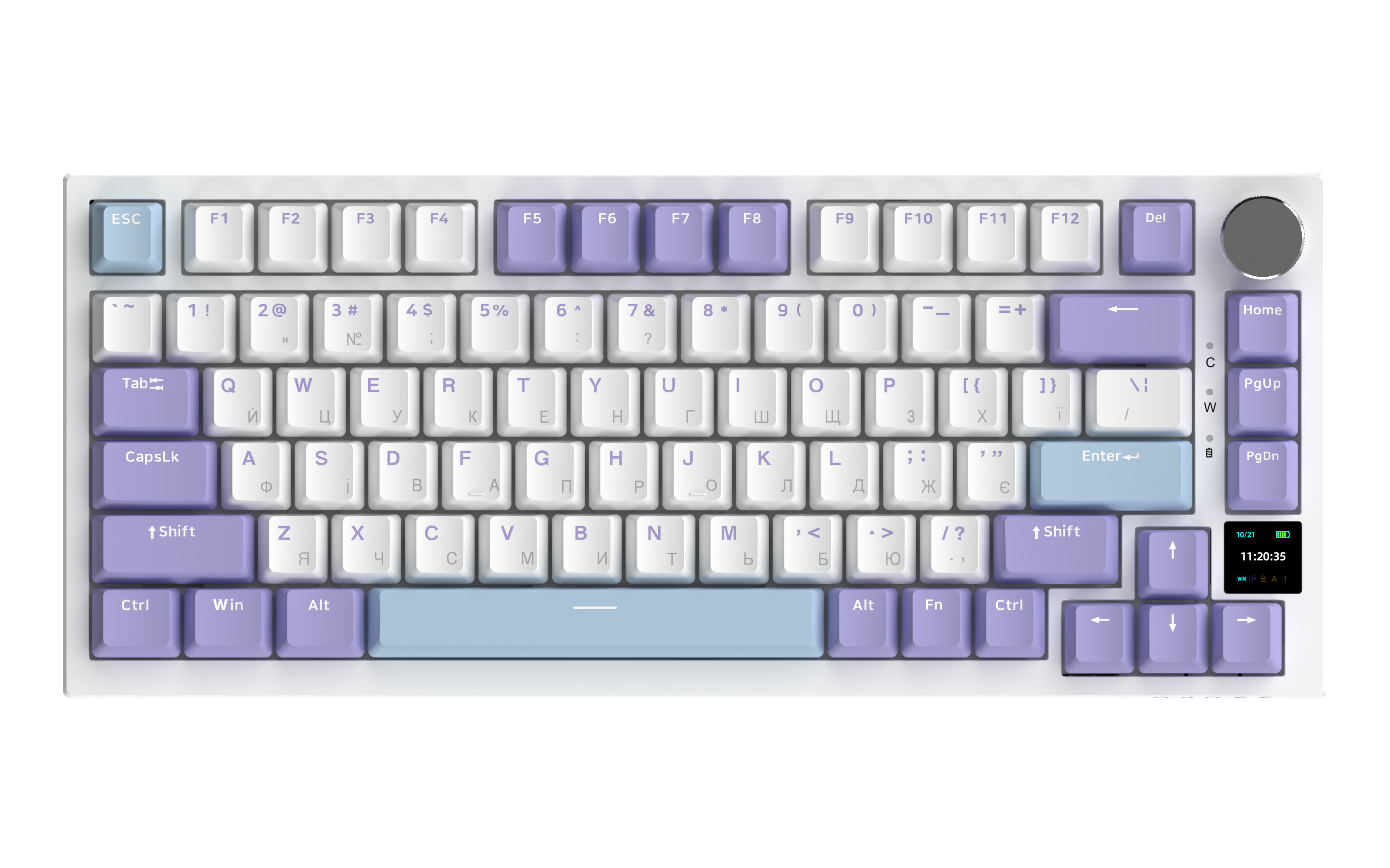 Игровая клавиатура Ajazz AK820 Pro Flying Fish Switches Wireless RGB Purple (AK820PRO-FF-PWB) фото1