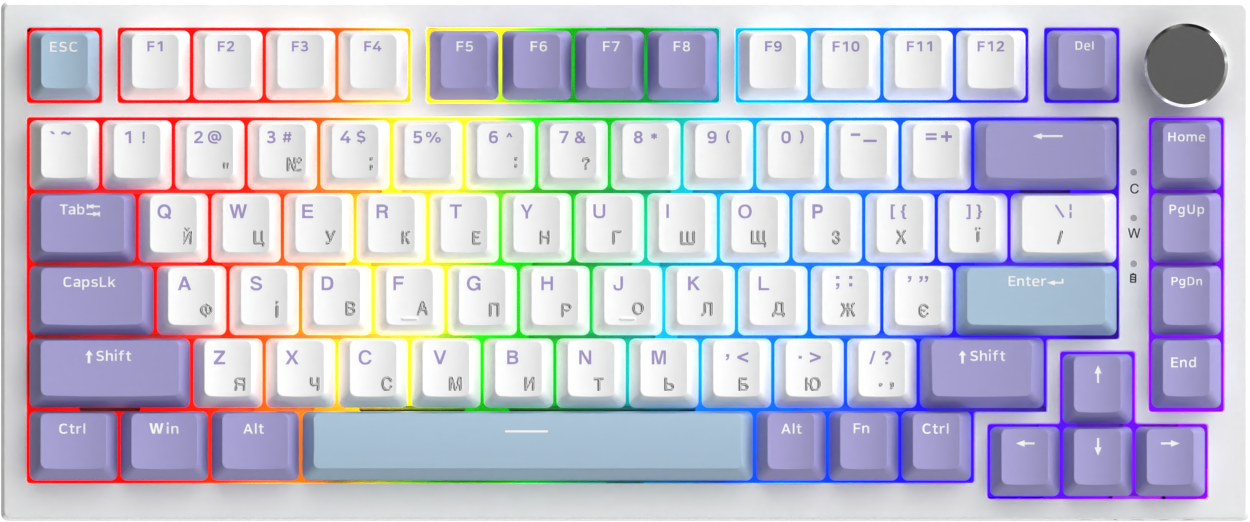 Игровая клавиатура Ajazz AK820 Sea Salt Switches White (AK820-SS-PWB) фото1