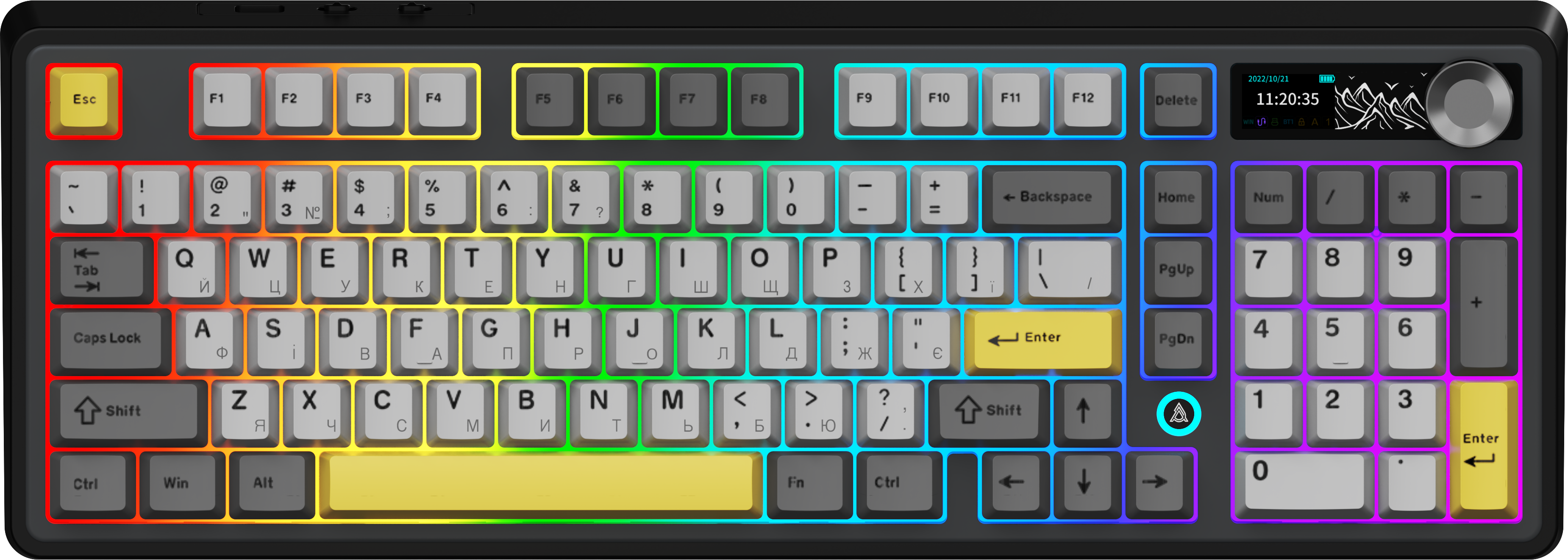 Игровая клавиатура Ajazz AK980 V2 Maillard Switches Wireless Black (AK980-V2-M-BGY) фото1